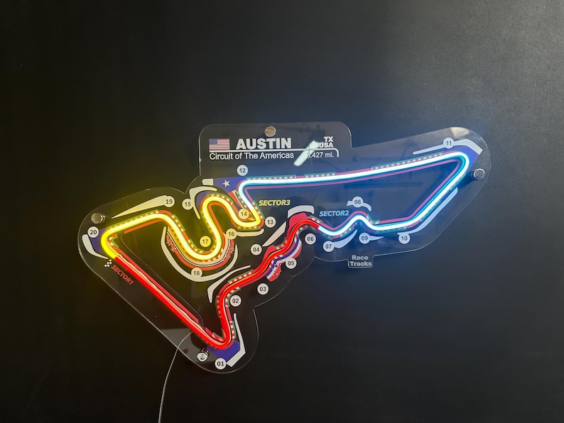 America COTA Circuit Neon Racerbana | F1-formel | Design av racerbanor | Simracing bild 7