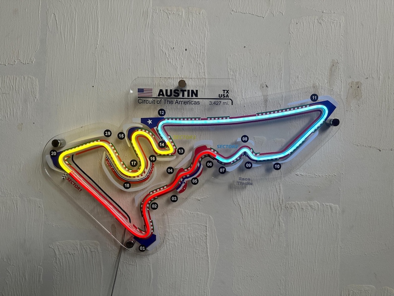 America COTA Circuit Neon Racerbana | F1-formel | Design av racerbanor | Simracing bild 1