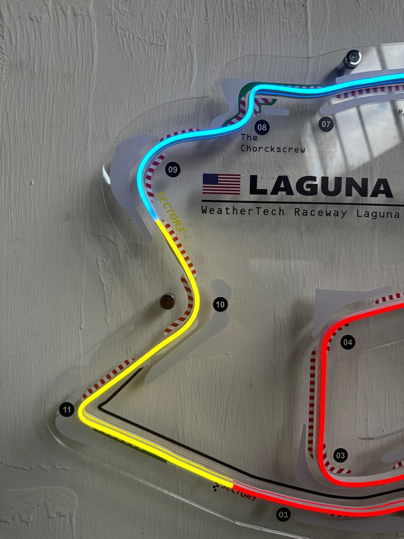 Laguna Seca Raceway Neon Race Track | Neon Race Track | F1 Formula ...