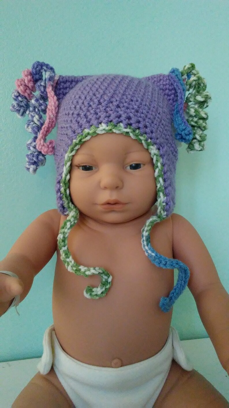 Curly Q Crochet Hat Etsy