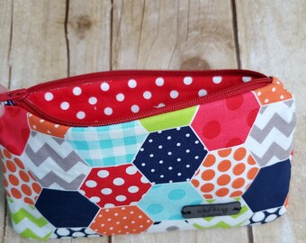 Hexagon Patches - Notions Pouch - Klaar voor verzending