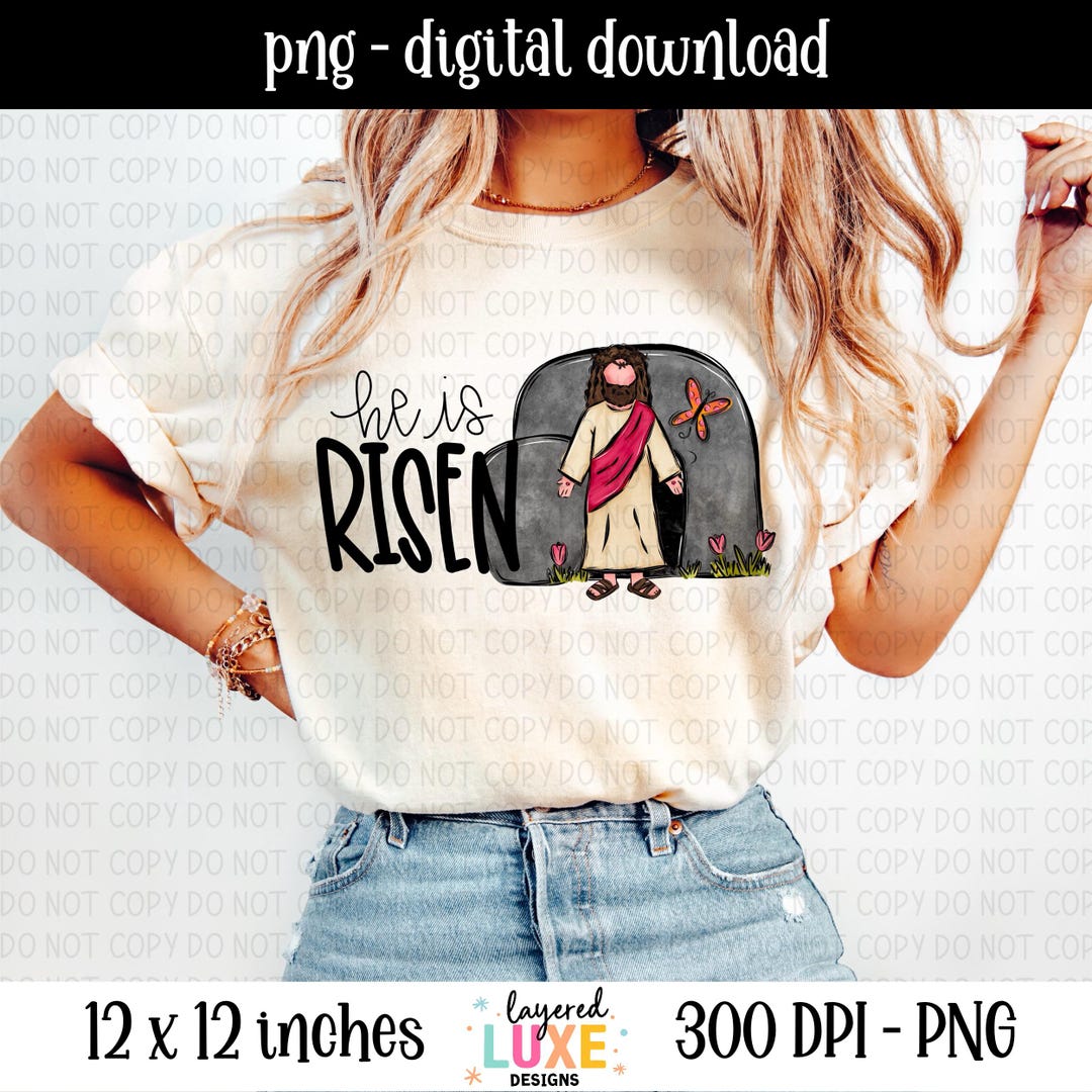 He Is Rizzen Sticker He is Risen PNG, Sticker Design (digital Download) - Etsy