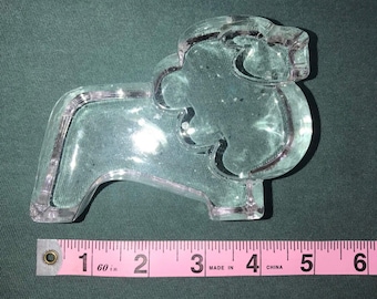 Vintage 1970s Kosta Boda Thick Heavy Solid Glass Zoo Series Lion Figurine Swedish Unsigned #t