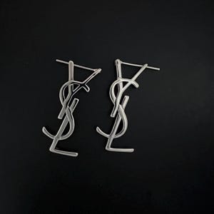 Ysl Logo Earrings - Etsy