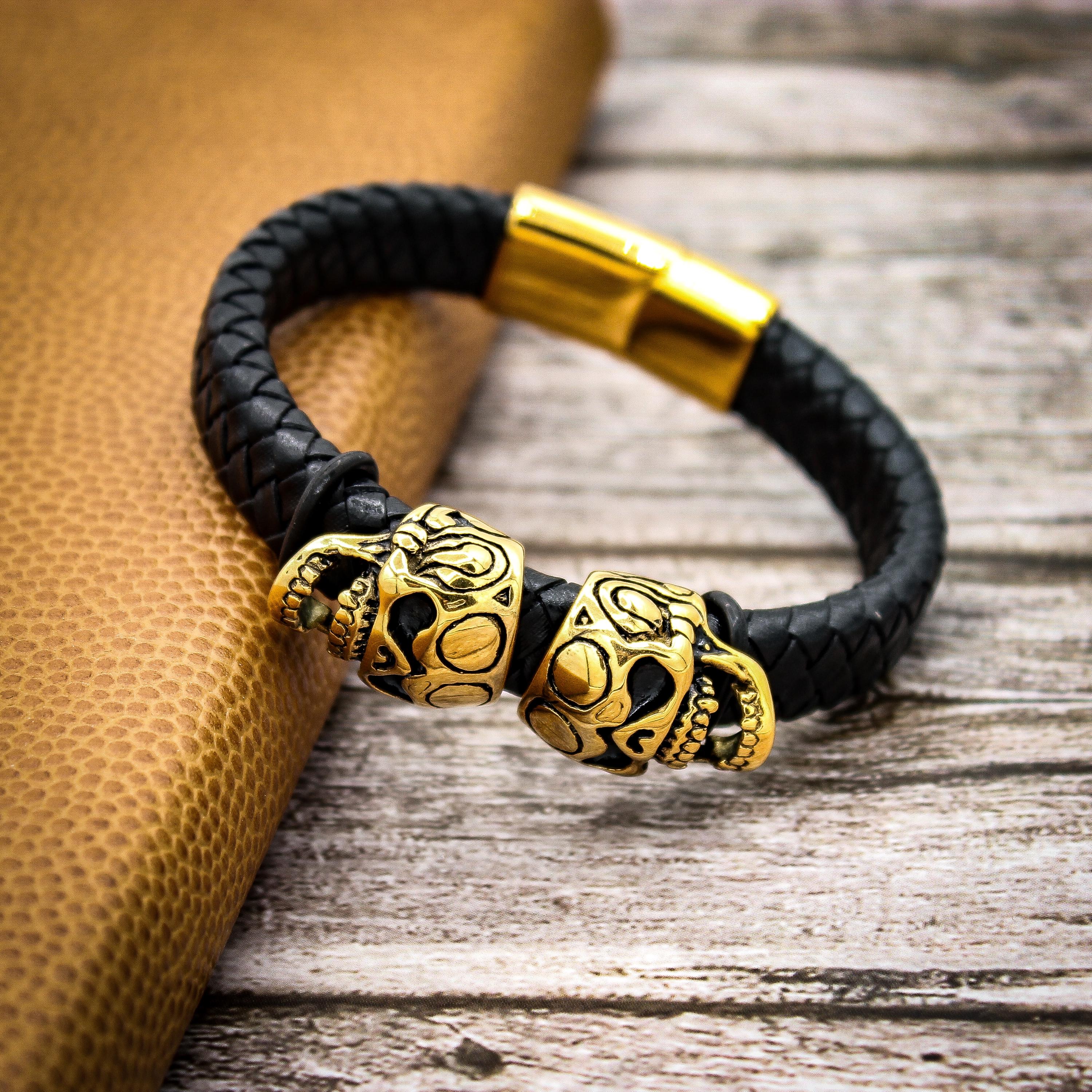 Twin Skull Bracelet - Etsy Twin Skull Bracelet - Etsy