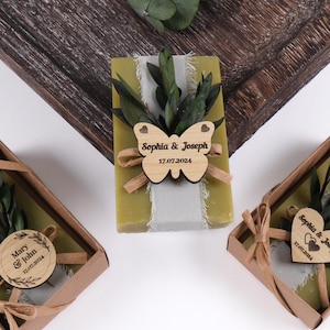 Bomboniere per feste di matrimonio, saponi profumati personalizzati, bomboniere per gli ospiti, regalo per la festa della sposa, regalo di sapone fatto a mano, bomboniere di sapone per matrimoni