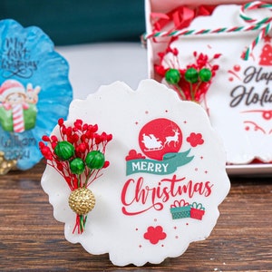 Personalized Christmas Magnets, Custom Epoxy Resin Magnet, Epoxy Fridge Magnets, Noel Gifts for Family, Christmas gifts, Holiday Gift Ideas