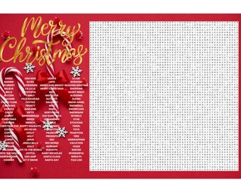 巨大クリスマスワードサーチパズル | ホリデーホスティングゲーム