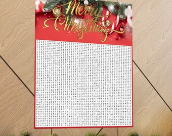 クリスマスワードサーチポスター：家族で楽しめるホリデーゲーム