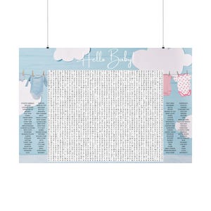 Gigantic Baby Shower Word Search Poster: Party Game (6 Sizes)