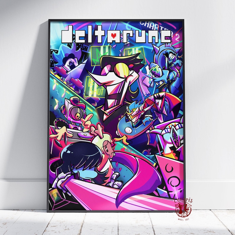 Deltarun Poster | Kris Dreemurr Wand Kunst | Ungerahmt Leinwanddruck | Geschenk Spiel Poster Style #4