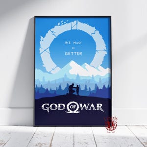 God of War Poster | Kratos Wall Art | Unframed Canvas Print | Gift Game Poster #3