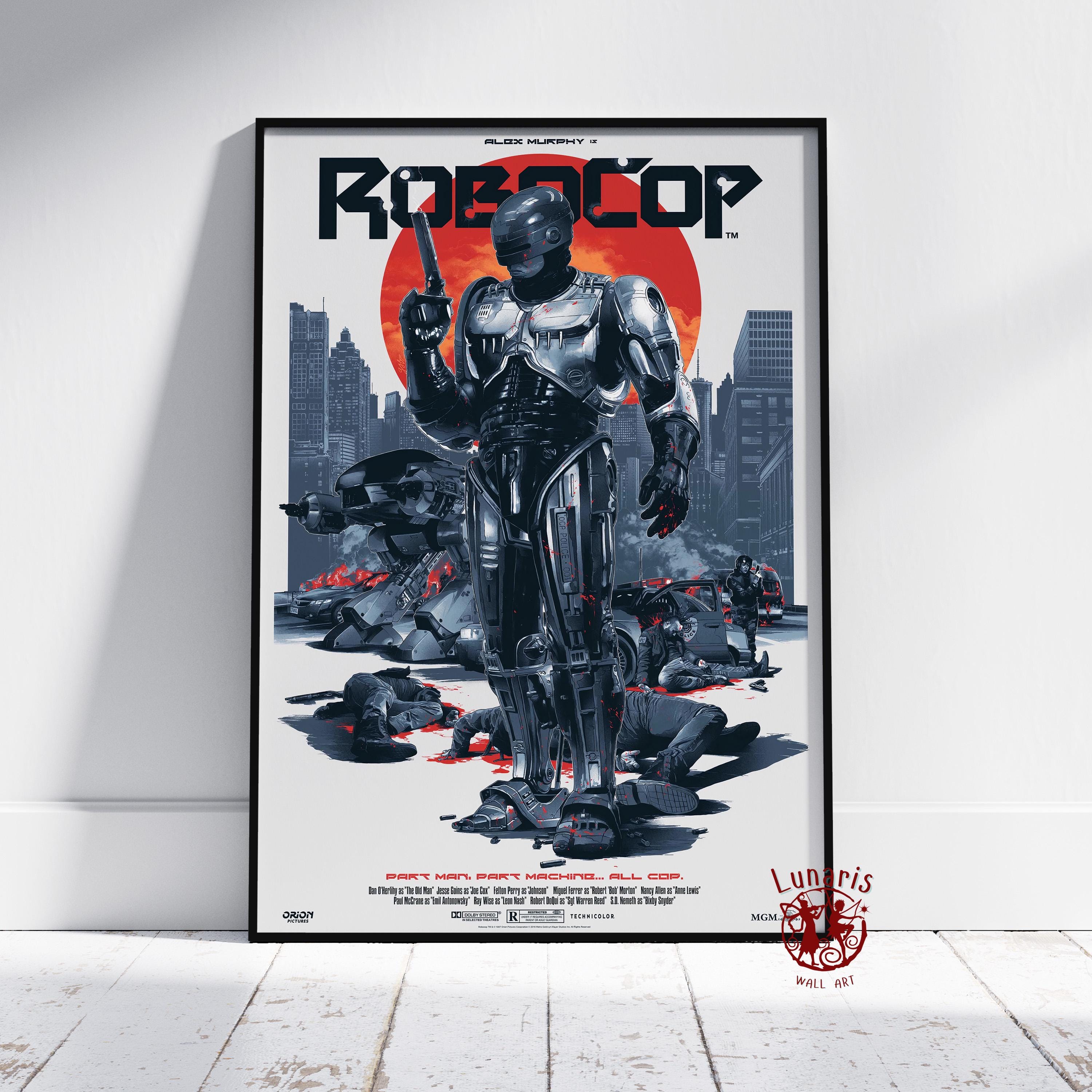 RoboCop Poster | Classic Movie Wall Art | Unframed Canvas Print | Gift Movie Poster