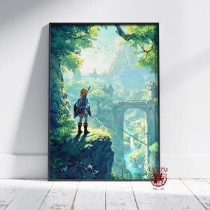 Zelda Poster | Breath of the Wild Wandkunst | Ungerahmt Leinwanddruck | Geschenk Spiel Poster