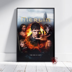 Merlijn-poster | Arthur Pendragon kunst aan de muur | Niet ingelijste canvasafdruk | Cadeau tv-showposter