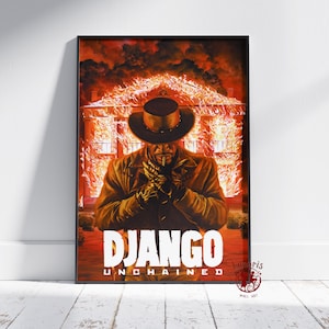 Django Unchained Poster | Tarantino Film Wandkunst | Ungerahmt Leinwanddruck | Geschenk Film Poster