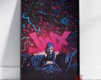 Arcane Poster | Jinx Wall Art | Unframed Canvas Print | Gift TV Show Poster