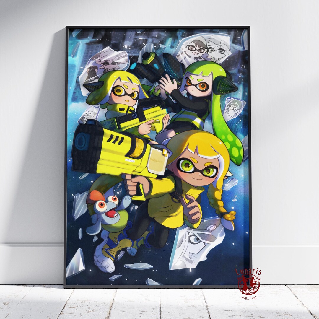 Splatoon Poster | the Splatlands Wall Art | Unframed Canvas Print ...