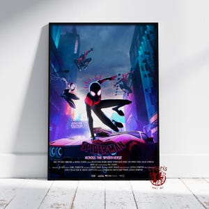 Spider-Man: Across the Spider-Verse Poster | Miles Morales Wall Art | Unframed Canvas Print | Gift Movie Poster