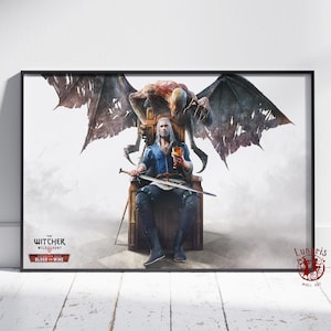 The Witcher 3 Wild Hunt Poster | Geralt of Rivia Wall Art | Unframed Canvas Print | Gift Game Poster #3