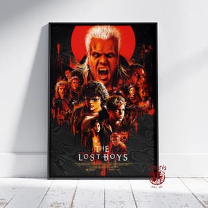 The Lost Boys Poster | Corey Haim Wall Art | Unframed Canvas Print | Gift Movie Poster