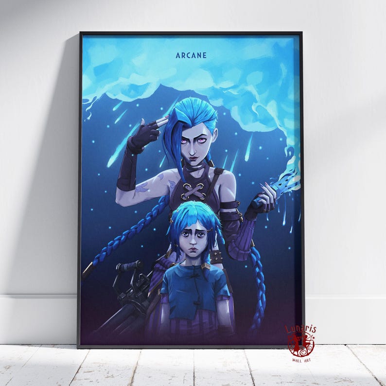 Arcane Poster | Jinx Wall Art | Unframed Canvas Print | Gift TV Show ...