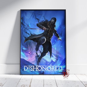 Dishonored Poster | Corvo Attano Wall Art | Unframed Canvas Print | Gift Game Poster