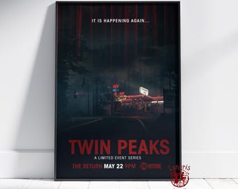 Twin Peaks Poster | Dale Cooper Wall Art | Unframed Canvas Print | Gift TV Show Poster #2