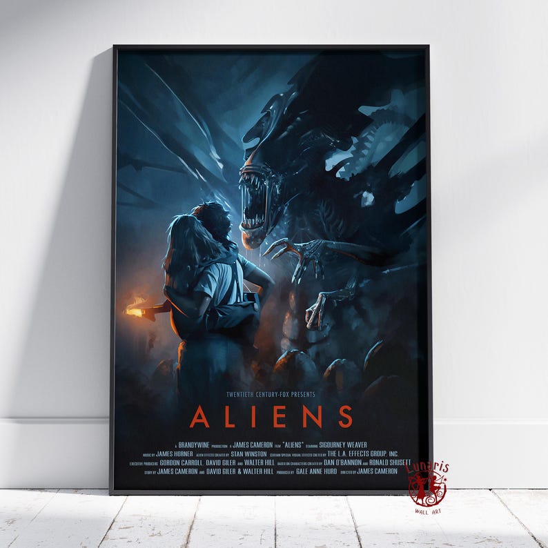 Alien Poster | Ripley Wall Art | Unframed Canvas Print | Gift Movie ...