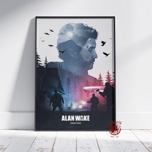 Alan Wake-poster | Survival-horrorgame muurkunst | Niet ingelijste canvasafdruk | Cadeauspelposter #2