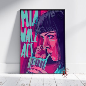 Pulp Fiction Poster | Mia Wallace Wandkunst | Ungerahmt Leinwanddruck | Geschenk Film Poster