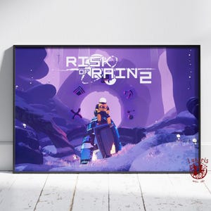 Risk of Rain Poster | Commando Wall Art | Unframed Canvas Print | Gift Game Poster #2