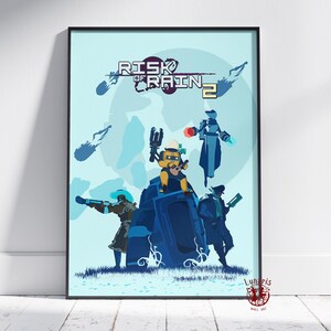 Risk of Rain Poster | Commando Wall Art | Unframed Canvas Print | Gift Game Poster