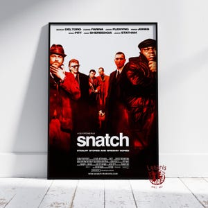Snatch Poster | Mickey O&#39;Neil Wall Art | Unframed Canvas Print | Gift Movie Poster