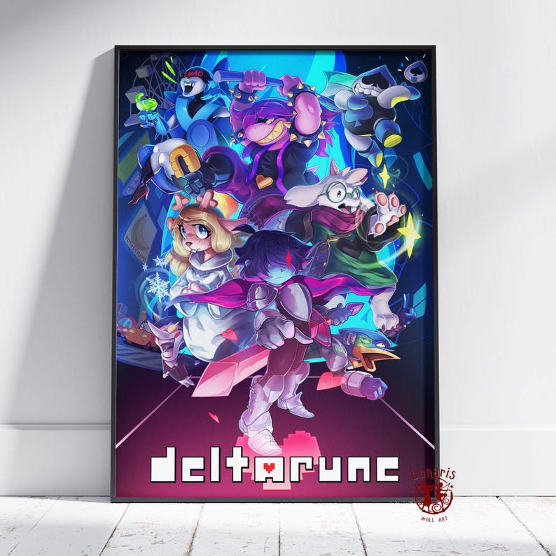 Deltarun Poster | Kris Dreemurr Wand Kunst | Ungerahmt Leinwanddruck | Geschenk Spiel Poster Style #5