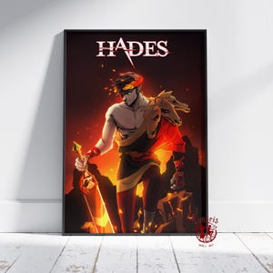 Hades Poster | Zagreus Wall Art | Unframed Canvas Print | Gift Game Poster