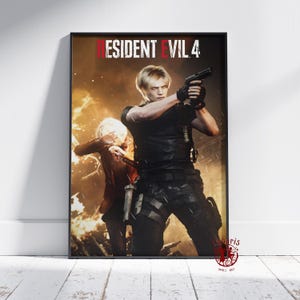 Resident Evil 4 Poster | Scott Kennedy Wall Art | Unframed Canvas Print | Gift Game Poster #2