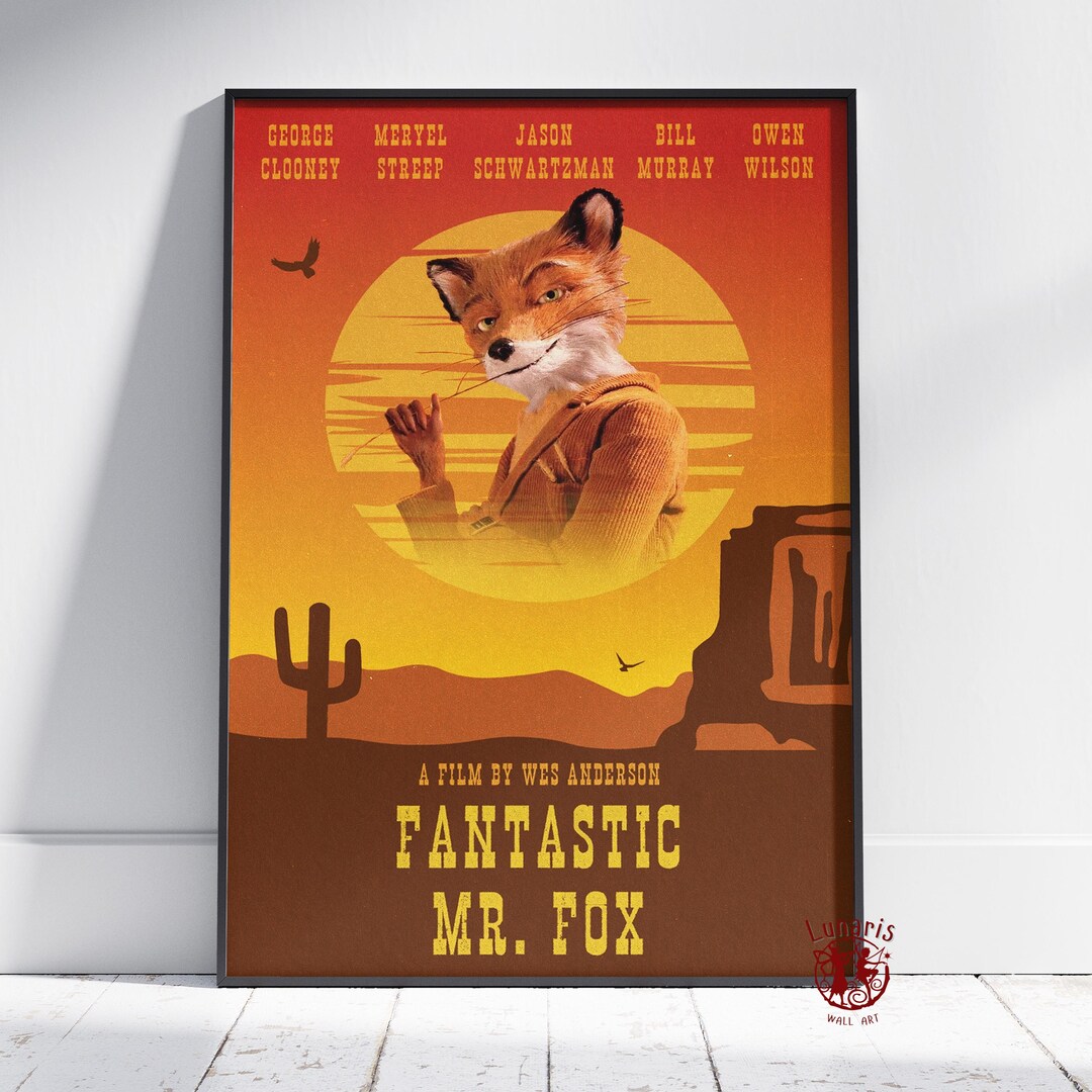 Fantastic Mr. Fox Poster | Wes Anderson Wall Art | Unframed Canvas ...