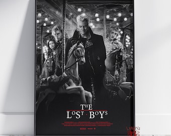 Plakat „Zagubieni chłopcy” | Grafika ścienna Coreya Haima | Wydruk na płótnie bez ramki | Plakat filmowy na prezent