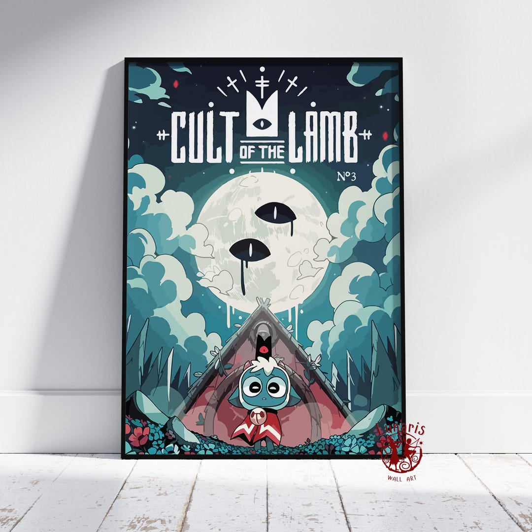 Cult of the Lamb Poster | the Lamb Wall Art | Unframed Canvas Print ...