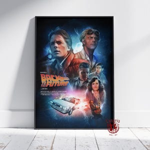 Póster de Regreso al futuro / Arte mural de Marty McFly / Impresión en lienzo sin marco / Póster de película de regalo