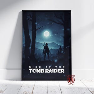 Tomb Raider Poster | Lara Croft Wall Art | Unframed Canvas Print | Gift Game Poster #3