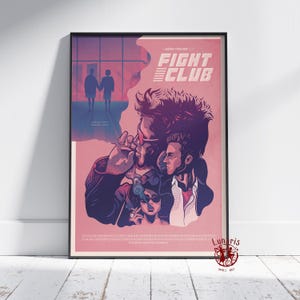 Fight Club Poster | Tyler Durden Wall Art | Unframed Canvas Print | Gift Movie Poster #2