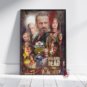 The Walking Dead Poster | Rick Grimes Wall Art | Unframed Canvas Print | Gift TV Show Poster