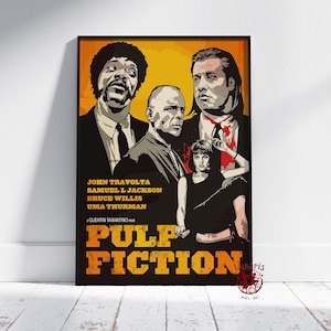 Pulp Fiction Poster | Mia Wallace Wall Art | Unframed Canvas Print | Gift Movie Poster #2