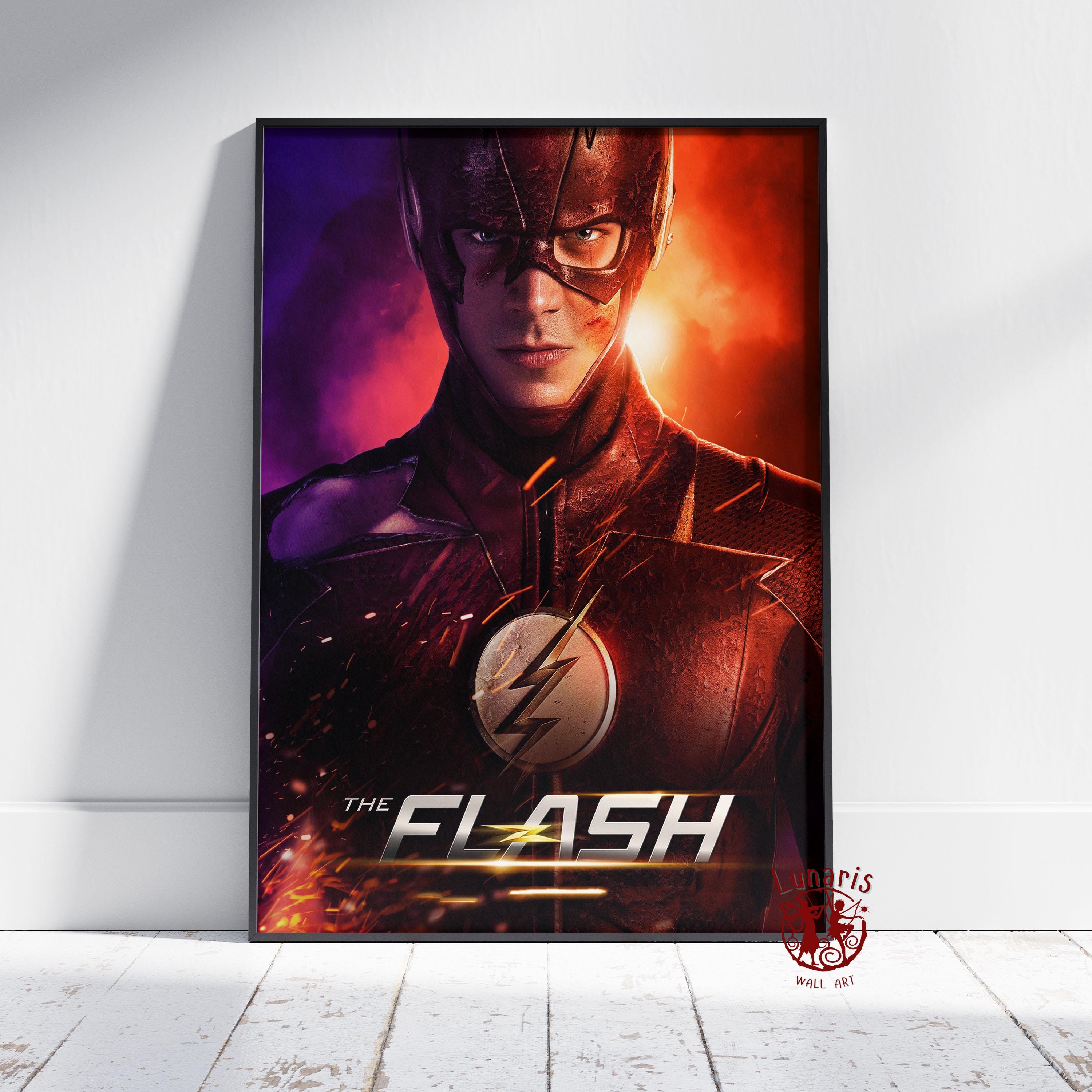 The Flash Poster | Barry Allen Wall Art | Unframed Canvas Print | Gift TV Show Poster