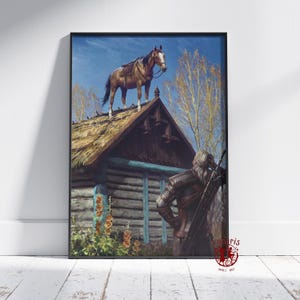 The Witcher 3 Wild Hunt Poster | Geralt of Rivia Wall Art | Unframed Canvas Print | Gift Game Poster