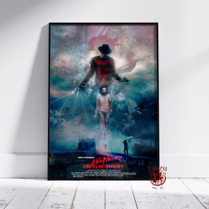 A Nightmare on Elm Street Poster | Fred Krueger Wall Art | Unframed Canvas Print | Gift Movie Poster