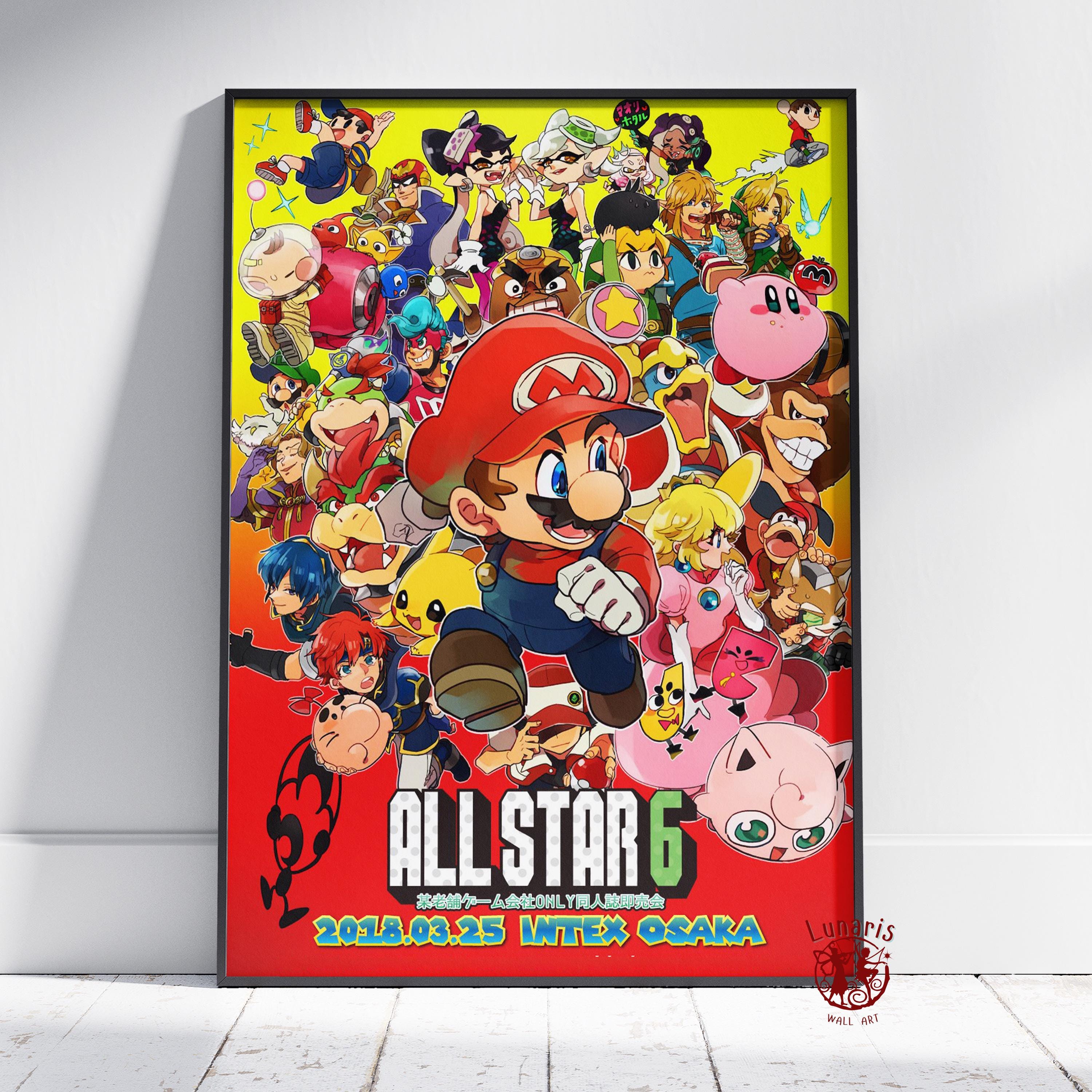 Super Smash Bros. Poster | Ultimate Video Game Wall Art | Unframed ...