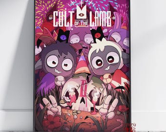 Cult of the Lamb Poster | The Lamb Wall Art | Unframed Canvas Print | Gift Game Poster